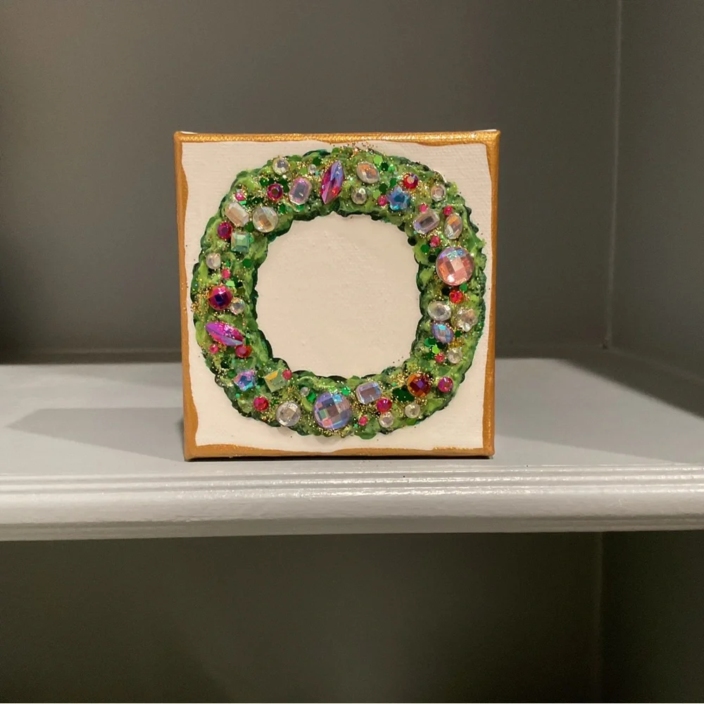 🔴JEWELED CHRISTMAS HOLIDAY WREATH🔴 - Picture 5 of 6